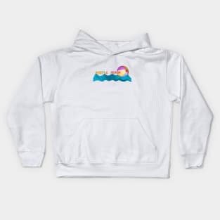 Myrtle Beach SC Waves with Beach Ball Kids Hoodie